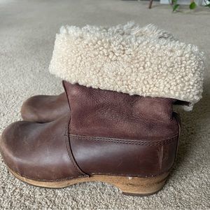 Sanita Danish clog shearling boots